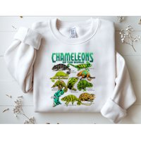 Chameleons Of The World Educational Reptile Lizard Lover Sweatshirt