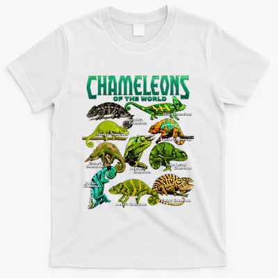 Chameleons Of The World Educational Reptile Lizard Lover T-Shirt