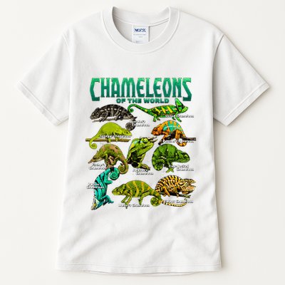 Chameleons Of The World Educational Reptile Lizard Lover Tall T-Shirt