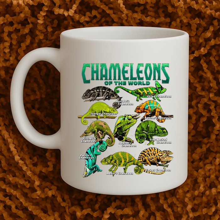 Chameleons Of The World Educational Reptile Lizard Lover Mug