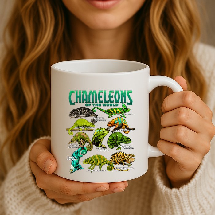 Chameleons Of The World Educational Reptile Lizard Lover Mug