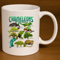 Chameleons Of The World Educational Reptile Lizard Lover 11oz C Handle Ceramic Mug