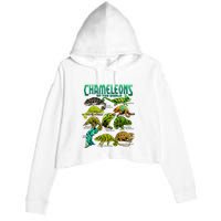 Chameleons Of The World Educational Reptile Lizard Lover Crop Fleece Hoodie