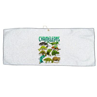 Chameleons Of The World Educational Reptile Lizard Lover Large Microfiber Waffle Golf Towel