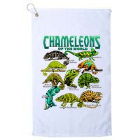 Chameleons Of The World Educational Reptile Lizard Lover Golf Towel