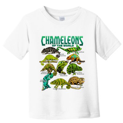 Chameleons Of The World Educational Reptile Lizard Lover Toddler T-Shirt