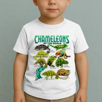 Chameleons Of The World Educational Reptile Lizard Lover Toddler T-Shirt