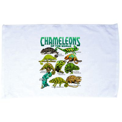 Chameleons Of The World Educational Reptile Lizard Lover Microfiber Hand Towel