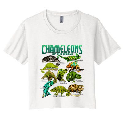 Chameleons Of The World Educational Reptile Lizard Lover Crop Top