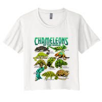 Chameleons Of The World Educational Reptile Lizard Lover Crop Top