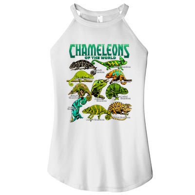 Chameleons Of The World Educational Reptile Lizard Lover Women's Perfect Tri Rocker Tank
