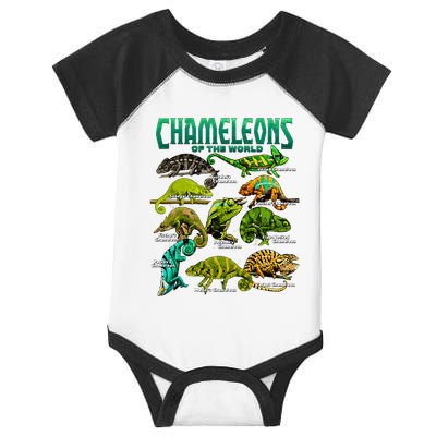 Chameleons Of The World Educational Reptile Lizard Lover Infant Baby Jersey Bodysuit