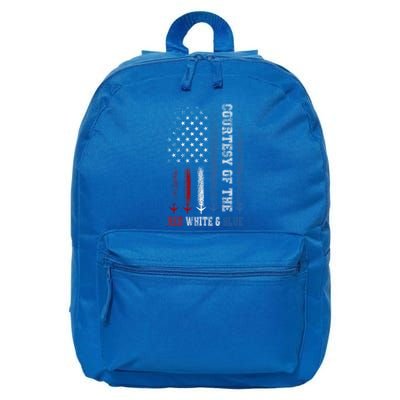 Courtesy Of The Red White And Blue Us Flag 16 in Basic Backpack