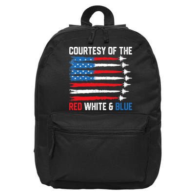 Courtesy Of The Red White And Blue 4th Of July 16 in Basic Backpack