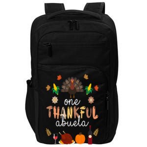 Cute One Thankful ABUELA Farmer Family Thanksgiving Impact Tech Backpack