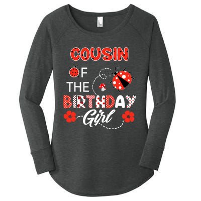 Cousin Of The Birthday Girl - Family Ladybug Birthday Women's Perfect Tri Tunic Long Sleeve Shirt