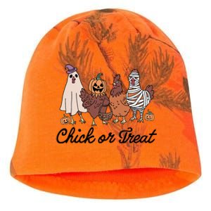 Chick Or Treat Halloween Witch Spooky Chicken Kati - Camo Knit Beanie