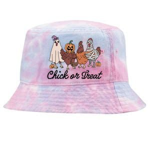 Chick Or Treat Halloween Witch Spooky Chicken Tie-Dyed Bucket Hat