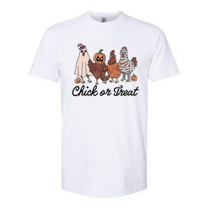 Chick Or Treat Halloween Witch Spooky Chicken Softstyle CVC T-Shirt