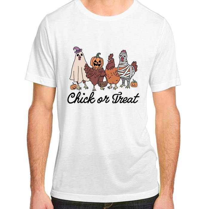 Chick Or Treat Halloween Witch Spooky Chicken Adult ChromaSoft Performance T-Shirt