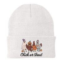 Chick Or Treat Halloween Witch Spooky Chicken Knit Cap Winter Beanie