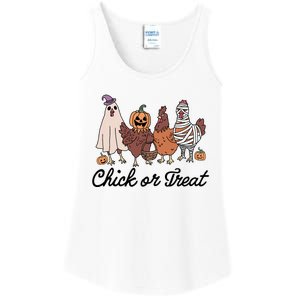 Chick Or Treat Halloween Witch Spooky Chicken Ladies Essential Tank