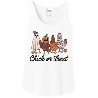 Chick Or Treat Halloween Witch Spooky Chicken Ladies Essential Tank