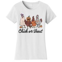 Chick Or Treat Halloween Witch Spooky Chicken Women's T-Shirt