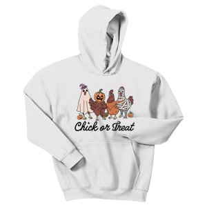 Chick Or Treat Halloween Witch Spooky Chicken Kids Hoodie