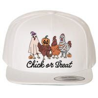 Chick Or Treat Halloween Witch Spooky Chicken Wool Snapback Cap