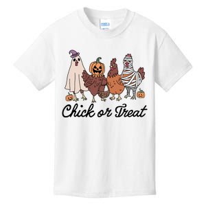 Chick Or Treat Halloween Witch Spooky Chicken Kids T-Shirt