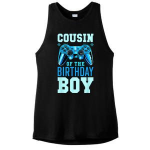 Cousin Of The Birthday Boy Matching Video Gamer Birthday Ladies PosiCharge Tri-Blend Wicking Tank