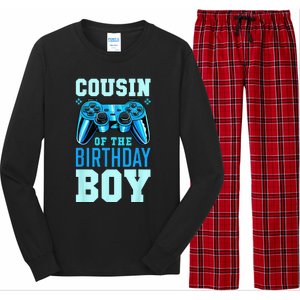 Cousin Of The Birthday Boy Matching Video Gamer Birthday Long Sleeve Pajama Set