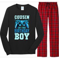 Cousin Of The Birthday Boy Matching Video Gamer Birthday Long Sleeve Pajama Set