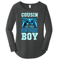 Cousin Of The Birthday Boy Matching Video Gamer Birthday Women's Perfect Tri Tunic Long Sleeve Shirt