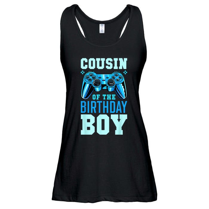 Cousin Of The Birthday Boy Matching Video Gamer Birthday Ladies Essential Flowy Tank