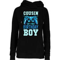 Cousin Of The Birthday Boy Matching Video Gamer Birthday Womens Funnel Neck Pullover Hood