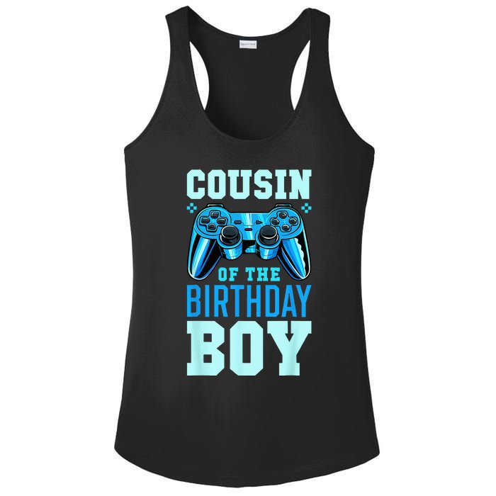 Cousin Of The Birthday Boy Matching Video Gamer Birthday Ladies PosiCharge Competitor Racerback Tank