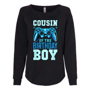 Cousin Of The Birthday Boy Matching Video Gamer Birthday Womens California Wash Sweatshirt