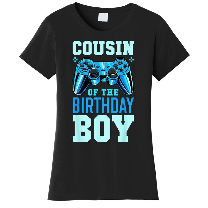 Cousin Of The Birthday Boy Matching Video Gamer Birthday Women's T-Shirt