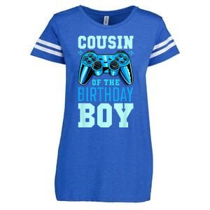 Cousin Of The Birthday Boy Matching Video Gamer Birthday Enza Ladies Jersey Football T-Shirt