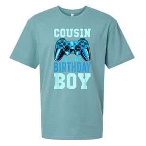 Cousin Of The Birthday Boy Matching Video Gamer Birthday Sueded Cloud Jersey T-Shirt