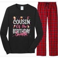 Cousin Of The Birthday Sweetie Girl Ice Cream Theme Party Long Sleeve Pajama Set