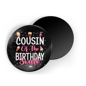 Cousin Of The Birthday Sweetie Girl Ice Cream Theme Party Magnet