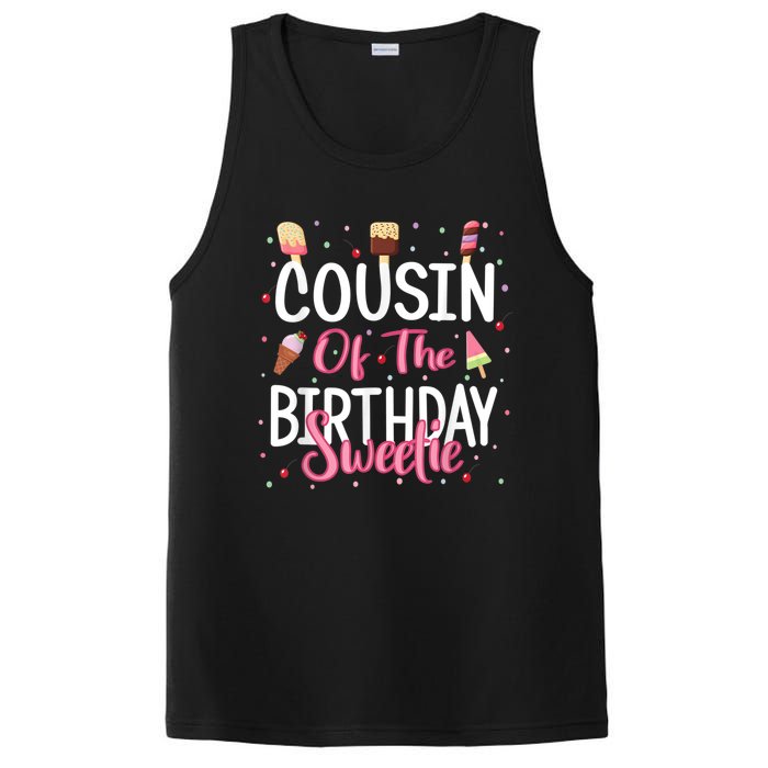 Cousin Of The Birthday Sweetie Girl Ice Cream Theme Party PosiCharge Competitor Tank