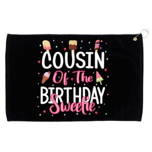 Cousin Of The Birthday Sweetie Girl Ice Cream Theme Party Grommeted Golf Towel