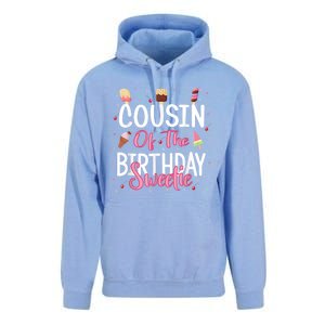 Cousin Of The Birthday Sweetie Girl Ice Cream Theme Party Unisex Surf Hoodie