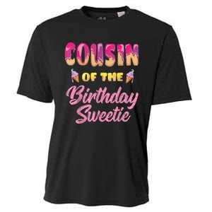 Cousin Of The Birthday Sweetie Ice Cream Birthday Cooling Performance Crew T-Shirt