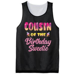 Cousin Of The Birthday Sweetie Ice Cream Birthday Mesh Reversible Basketball Jersey Tank