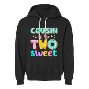 Cousin Of The Two Sweet Donut Birthday Family Theme Girl Garment-Dyed Fleece Hoodie